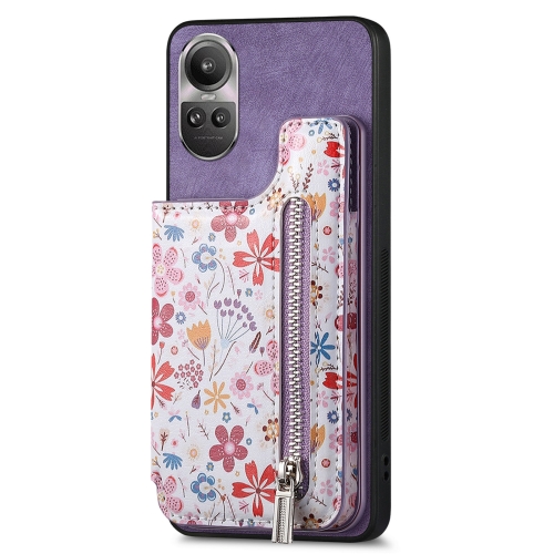 For OPPO Reno10 Pro Global Retro Painted Zipper Wallet Back Phone Case(Purple)
For OPPO Reno10 Pro Global Retro Painted Zipper Wallet Back Phone Case(Purple)