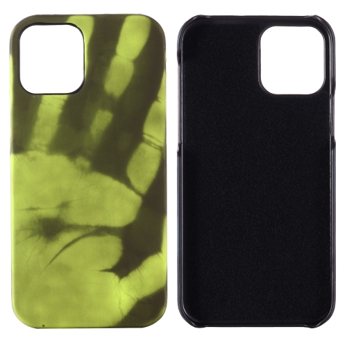 

For iPhone 15 Pro Thermal Sensor Discoloration Silicone Phone Case(Black Green)