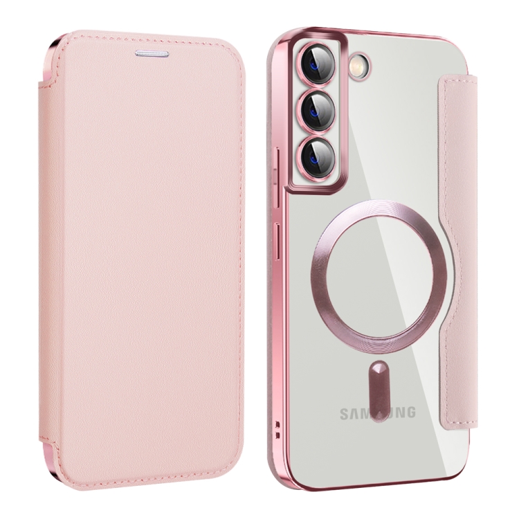 For Samsung Galaxy S22+ 5G Shield MagSafe RFID Anti-theft Leather Phone Case(Pink)
For Samsung Galaxy S22+ 5G Shield MagSafe RFID Anti-theft Leather Phone Case(Pink)