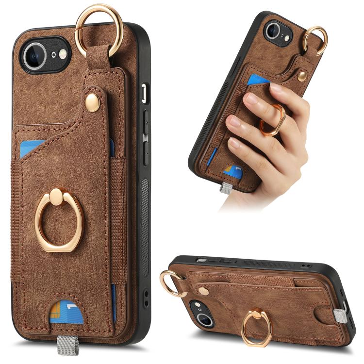 For iPhone SE 2024 Retro Skin-feel Ring Card Bag Phone Case with Hang Loop(Brown)
For iPhone SE 2024 Retro Skin-feel Ring Card Bag Phone Case with Hang Loop(Brown)