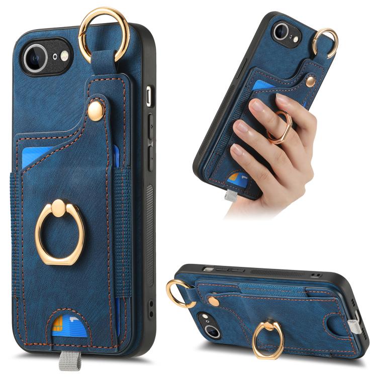 For iPhone SE 2024 Retro Skin-feel Ring Card Bag Phone Case with Hang Loop(Blue)
For iPhone SE 2024 Retro Skin-feel Ring Card Bag Phone Case with Hang Loop(Blue)