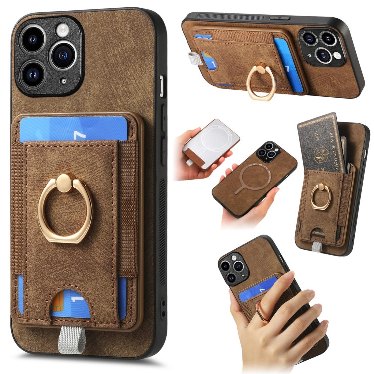 For iPhone 11 Pro Retro Splitable Magnetic Card Bag Leather Phone Case(Brown)
For iPhone 11 Pro Retro Splitable Magnetic Card Bag Leather Phone Case(Brown)