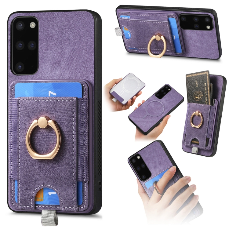 For Samsung Galaxy S20+ Retro Splitable Magnetic Card Bag Leather Phone Case(Purple)
For Samsung Galaxy S20+ Retro Splitable Magnetic Card Bag Leather Phone Case(Purple)