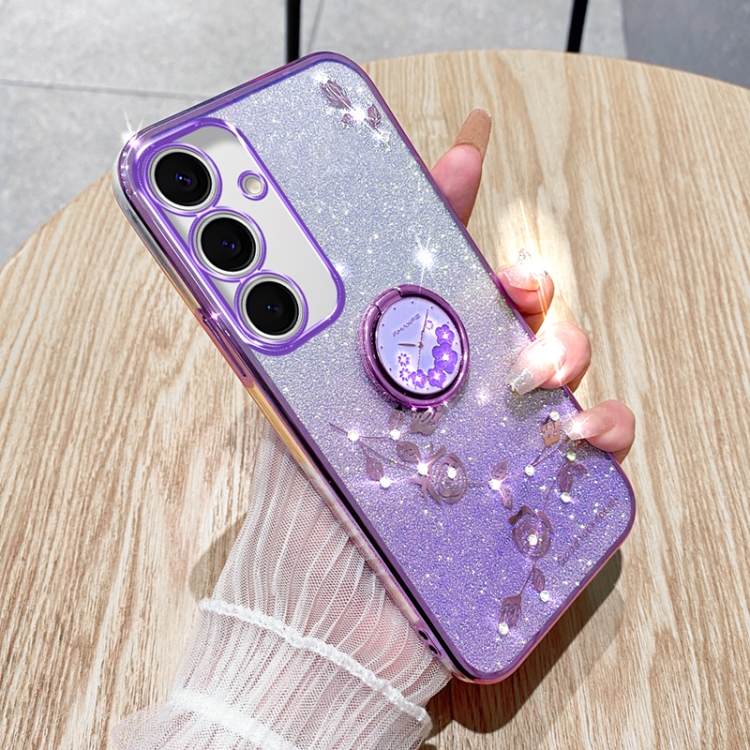 For Samsung Galaxy S24 FE 5G Gradient Glitter Immortal Flower Ring All-inclusive Phone Case(Purple)
For Samsung Galaxy S24 FE 5G Gradient Glitter Immortal Flower Ring All-inclusive Phone Case(Purple)