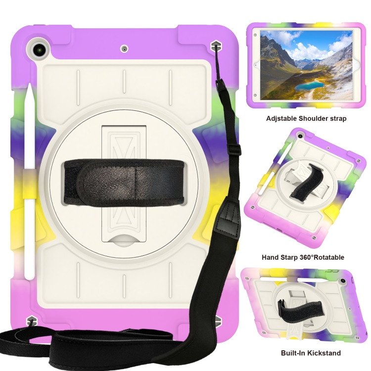 For iPad 10.2 2021 / 2020 / 2019 Silicone Hybrid PC Shockproof Tablet Case with Shoulder Strap(Colorful Purple)
For iPad 10.2 2021 / 2020 / 2019 Silicone Hybrid PC Shockproof Tablet Case with Shoulder Strap(Colorful Purple)