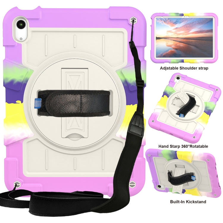For iPad 10th Gen 10.9 2022 Silicone Hybrid PC Shockproof Tablet Case with Shoulder Strap(Colorful Purple)
For iPad 10th Gen 10.9 2022 Silicone Hybrid PC Shockproof Tablet Case with Shoulder Strap(Colorful Purple)