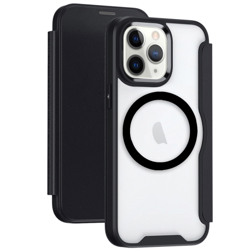

For iPhone 11 Pro Max MagSafe RFID Blocking Adsorption Flip Leather Phone Case(Black)