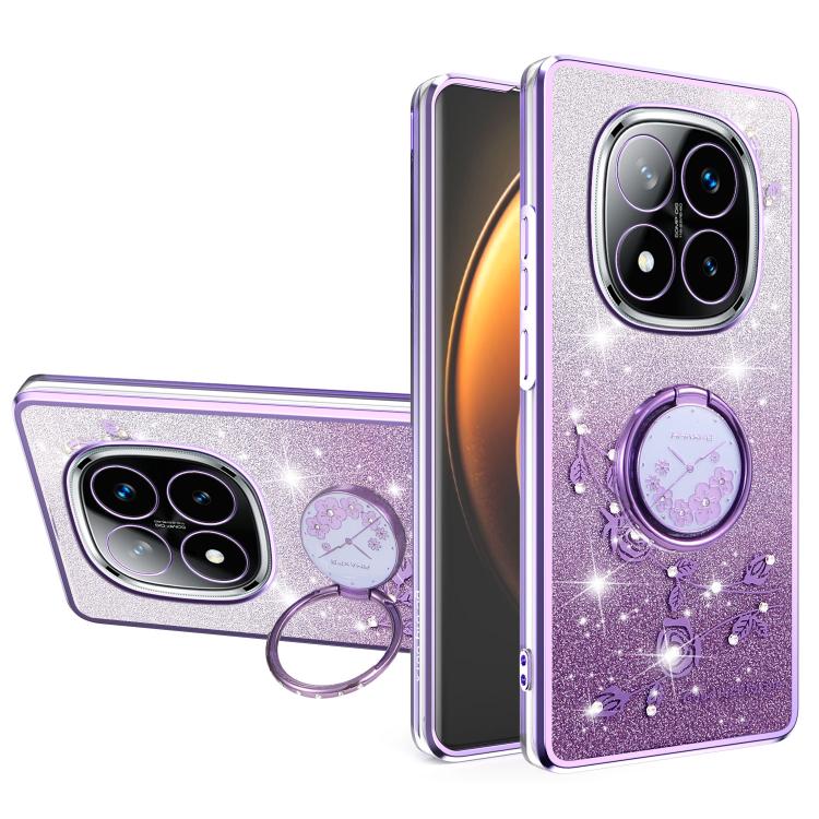 For Xiaomi Redmi Note 14 Pro+ 5G Gradient Glitter Immortal Flower Ring All-inclusive Phone Case(Purple)
For Xiaomi Redmi Note 14 Pro+ 5G Gradient Glitter Immortal Flower Ring All-inclusive Phone Case(Purple)