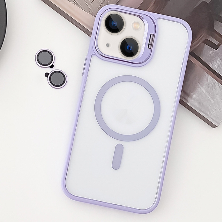 For iPhone 14 Plus MagSafe Acrylic Hybrid TPU Holder Phone Case with Lens film(Light Purple)
For iPhone 14 Plus MagSafe Acrylic Hybrid TPU Holder Phone Case with Lens film(Light Purple)
