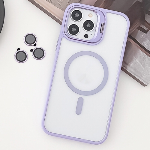 For iPhone 14 Pro MagSafe Acrylic Hybrid TPU Holder Phone Case with Lens film(Light Purple)
For iPhone 14 Pro MagSafe Acrylic Hybrid TPU Holder Phone Case with Lens film(Light Purple)