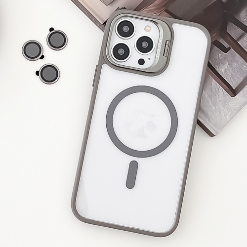 For iPhone 13 Pro MagSafe Acrylic Hybrid TPU Holder Phone Case with Lens film(Grey)
For iPhone 13 Pro MagSafe Acrylic Hybrid TPU Holder Phone Case with Lens film(Grey)
