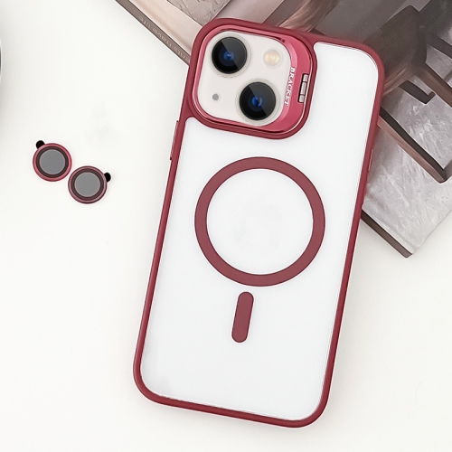 For iPhone 13 MagSafe Acrylic Hybrid TPU Holder Phone Case with Lens film(Red)
For iPhone 13 MagSafe Acrylic Hybrid TPU Holder Phone Case with Lens film(Red)