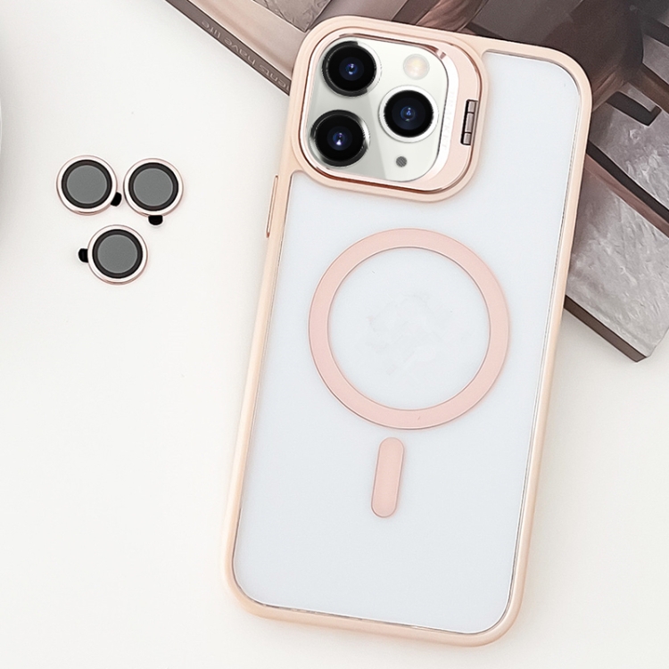 For iPhone 11 Pro Max MagSafe Acrylic Hybrid TPU Holder Phone Case with Lens film(Pink)
For iPhone 11 Pro Max MagSafe Acrylic Hybrid TPU Holder Phone Case with Lens film(Pink)