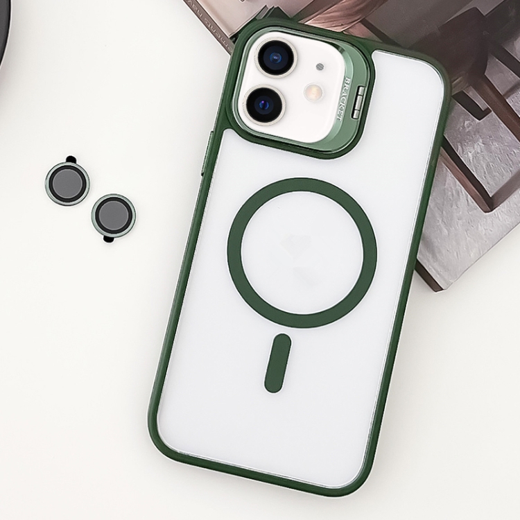 For iPhone 11 MagSafe Acrylic Hybrid TPU Holder Phone Case with Lens film(Green)
For iPhone 11 MagSafe Acrylic Hybrid TPU Holder Phone Case with Lens film(Green)