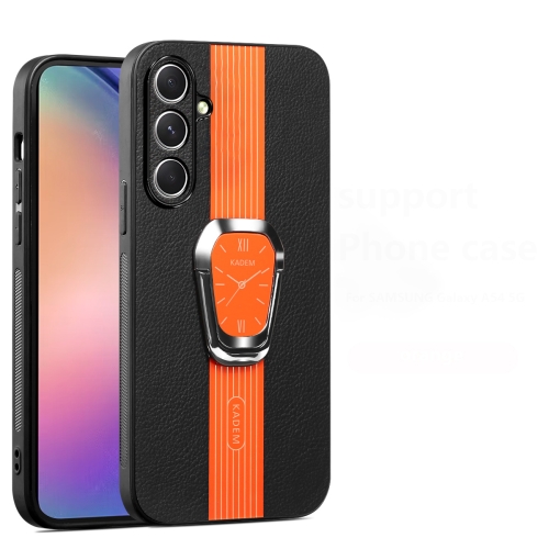 For Samsung Galaxy A34 5G Magnetic Litchi Leather Back Phone Case with Holder(Orange)
For Samsung Galaxy A34 5G Magnetic Litchi Leather Back Phone Case with Holder(Orange)