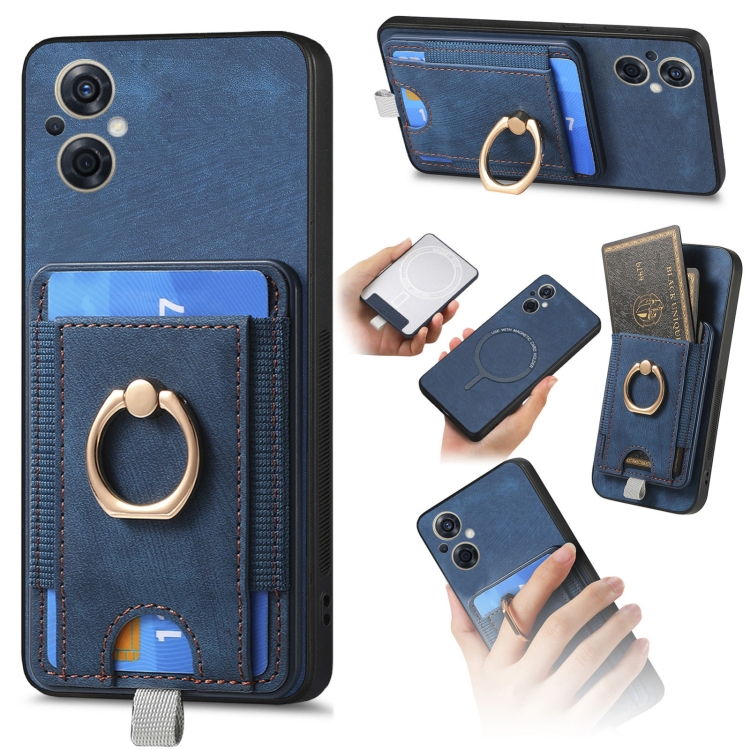 For OPPO Reno8 Z Retro Splitable Magnetic Card Bag Leather Phone Case(Blue)
For OPPO Reno8 Z Retro Splitable Magnetic Card Bag Leather Phone Case(Blue)