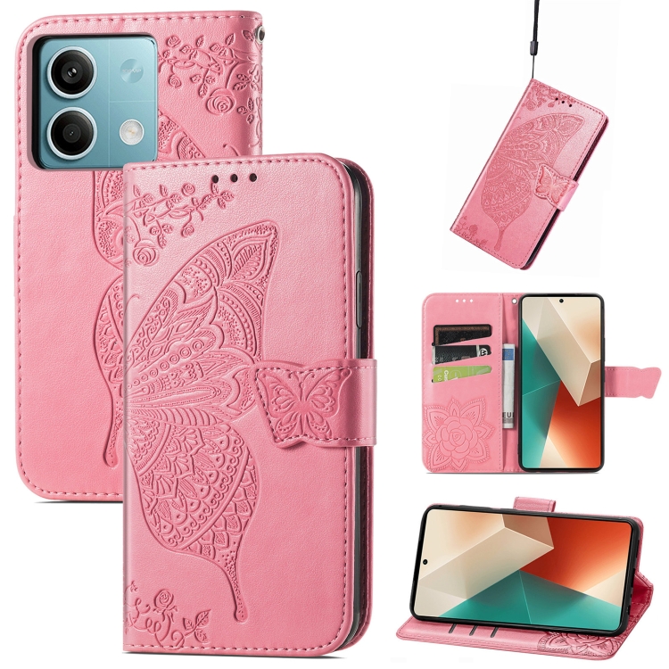 For Xiaomi Redmi Note 13 5G Butterfly Love Flower Embossed Leather Phone Case(Pink)
For Xiaomi Redmi Note 13 5G Butterfly Love Flower Embossed Leather Phone Case(Pink)