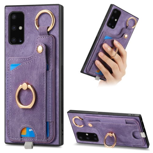 For Samsung Galaxy A51 Retro Skin-feel Ring Card Bag Phone Case with Hang Loop(Purple)
For Samsung Galaxy A51 Retro Skin-feel Ring Card Bag Phone Case with Hang Loop(Purple)