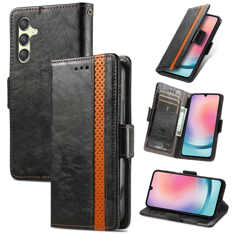 For Samsung Galaxy A55 CaseNeo Splicing Dual Magnetic Buckle Leather Phone Case(Black)
For Samsung Galaxy A55 CaseNeo Splicing Dual Magnetic Buckle Leather Phone Case(Black)