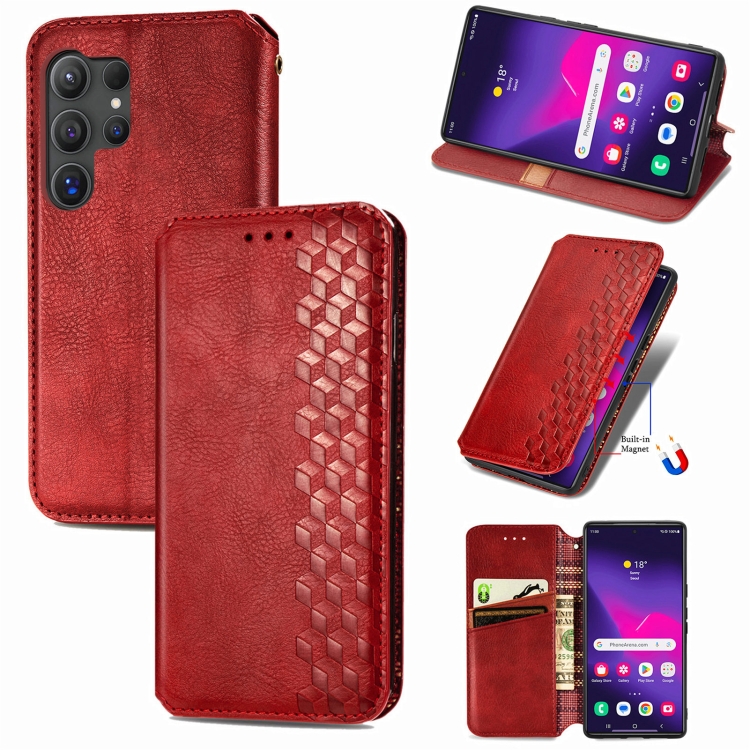 For Samsung Galaxy S25 Ultra 5G Cubic Grid Pressed Magnetic Leather Phone Case(Red)
For Samsung Galaxy S25 Ultra 5G Cubic Grid Pressed Magnetic Leather Phone Case(Red)