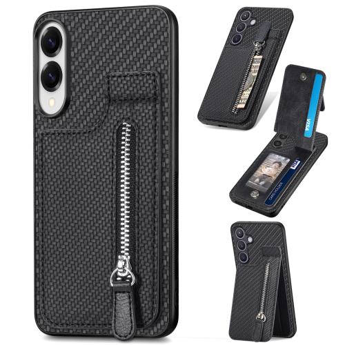 For Samsung Galaxy S25 Edge 5G Carbon Fiber Vertical Flip Zipper Phone Case(Black)
For Samsung Galaxy S25 Edge 5G Carbon Fiber Vertical Flip Zipper Phone Case(Black)