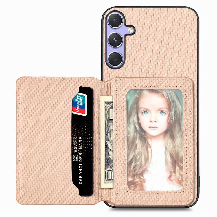 For Samsung Galaxy S25 Ultra 5G Carbon Fiber Magnetic Card Wallet RFID Blocking Phone Case(Khaki)
For Samsung Galaxy S25 Ultra 5G Carbon Fiber Magnetic Card Wallet RFID Blocking Phone Case(Khaki)