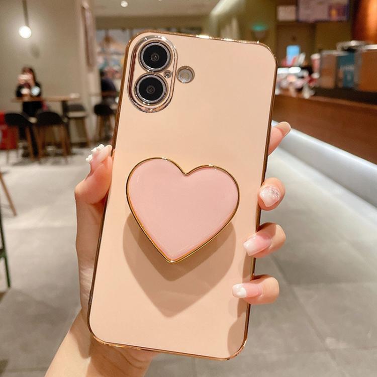 For iPhone 17 Electroplating Love Heart Holder TPU Phone Case(Pink)
For iPhone 17 Electroplating Love Heart Holder TPU Phone Case(Pink)