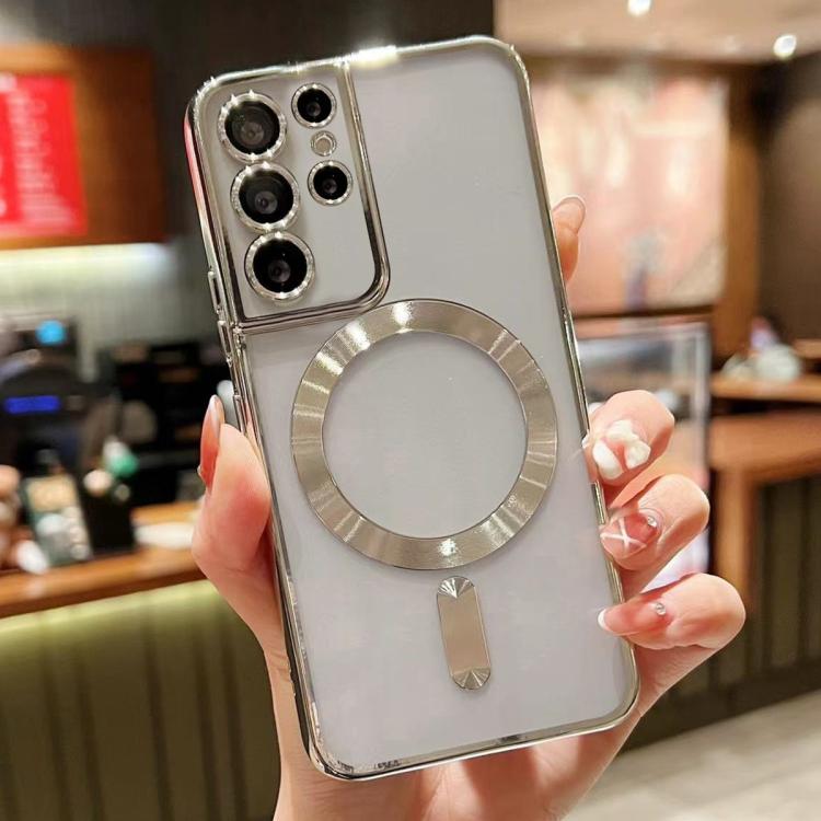 For Samsung Galaxy S25 Ultra 5G MagSafe Electroplating TPU Phone Case(Silver)
For Samsung Galaxy S25 Ultra 5G MagSafe Electroplating TPU Phone Case(Silver)