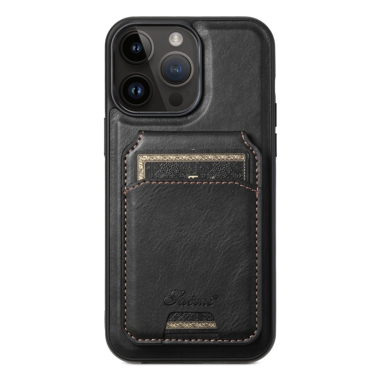 For iPhone 13 Pro Max Suteni H15 MagSafe Oil Eax Leather Detachable Wallet Back Phone Case(Black)
For iPhone 13 Pro Max Suteni H15 MagSafe Oil Eax Leather Detachable Wallet Back Phone Case(Black)