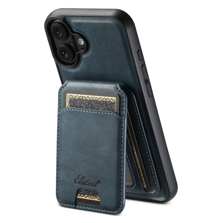 For iPhone 16 Plus Suteni H15 MagSafe Oil Eax Leather Detachable Wallet Back Phone Case(Blue)
For iPhone 16 Plus Suteni H15 MagSafe Oil Eax Leather Detachable Wallet Back Phone Case(Blue)