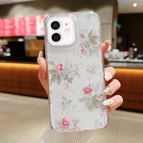 

For iPhone 12 / 12 Pro Spring Garden Epoxy TPU Phone Case(F04 French Flowers)