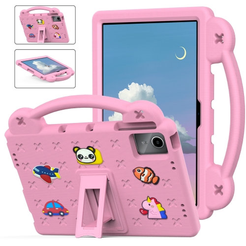 

For Lenovo Tab M11 / Xiaoxin Pad 2024 Handle Kickstand Children EVA Shockproof Tablet Case(Pink)