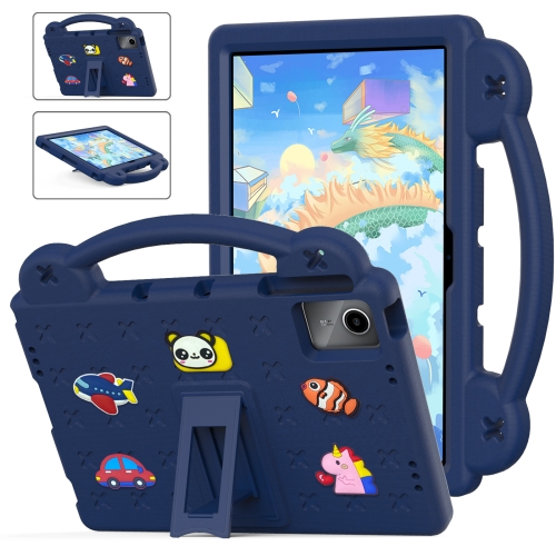 

For Lenovo Tab M11 / Xiaoxin Pad 2024 Handle Kickstand Children EVA Shockproof Tablet Case(Navy Blue)