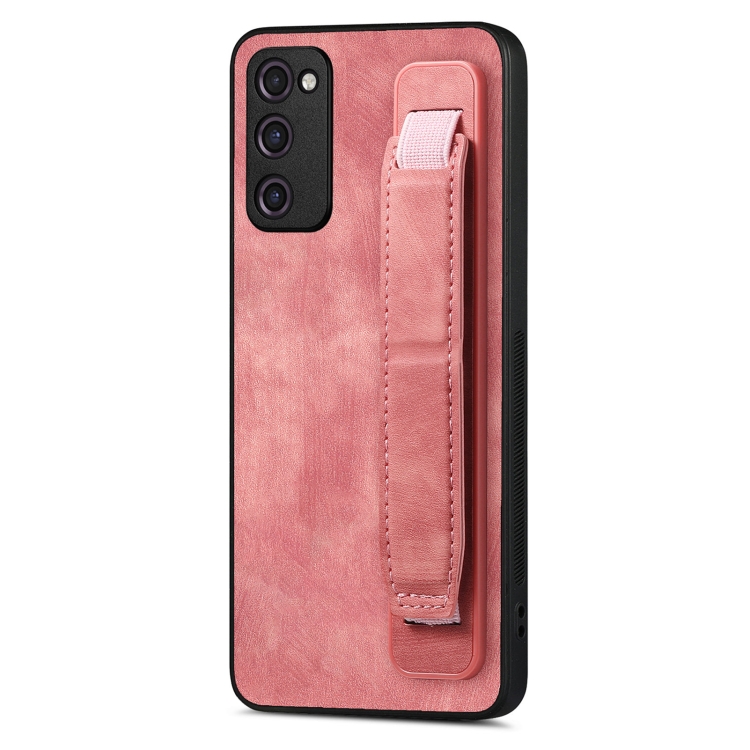 For Samsung Galaxy S20 FE Retro Wristband Holder Leather Back Phone Case(Pink)
For Samsung Galaxy S20 FE Retro Wristband Holder Leather Back Phone Case(Pink)
