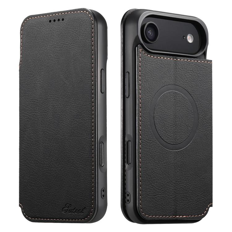 For iPhone Air Suteni J06 Retro Matte Litchi Texture Leather MagSafe Phone Case(Black)
For iPhone Air Suteni J06 Retro Matte Litchi Texture Leather MagSafe Phone Case(Black)
