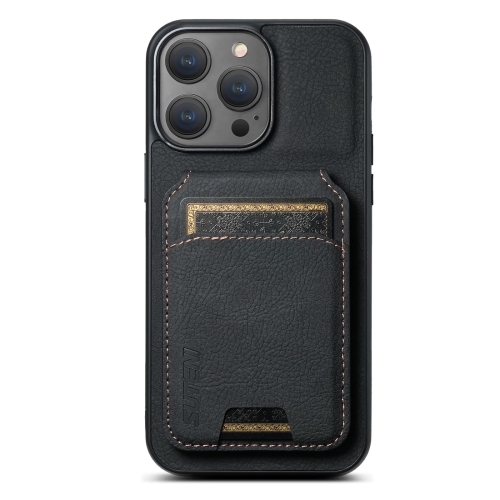 For iPhone 16 Pro Suteni H02 Litchi Leather Card Wallet Stand Back Phone Case(Black)
For iPhone 16 Pro Suteni H02 Litchi Leather Card Wallet Stand Back Phone Case(Black)