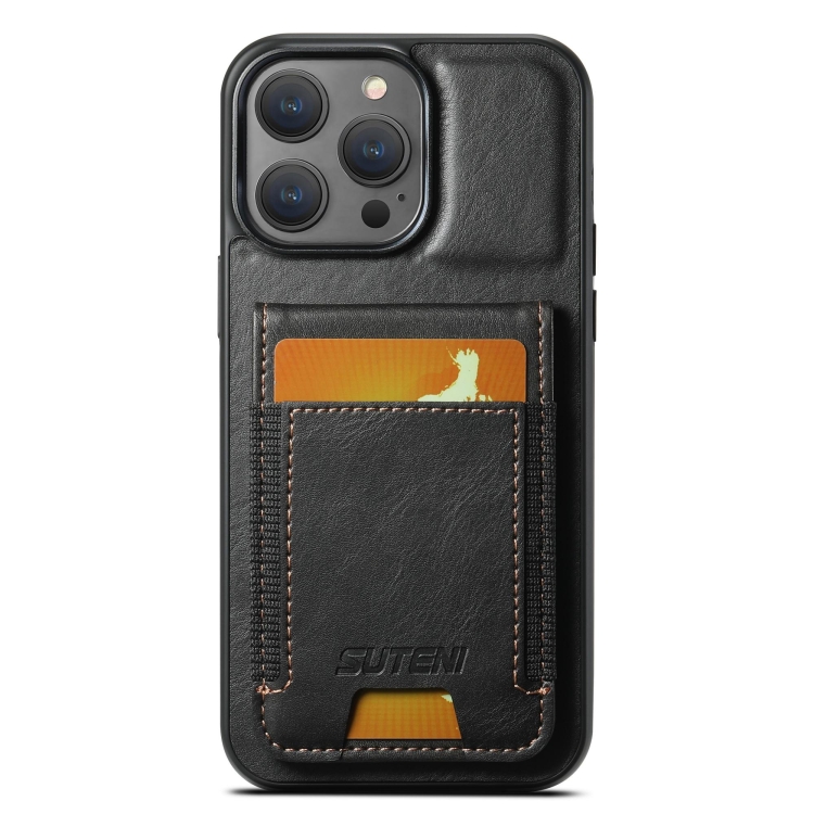 For iPhone 15 Pro Max Suteni H03 Oil Wax Leather Wallet Stand Back Phone Case(Black)
For iPhone 15 Pro Max Suteni H03 Oil Wax Leather Wallet Stand Back Phone Case(Black)