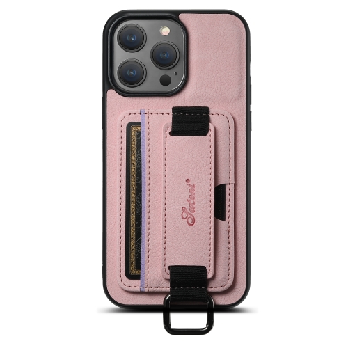 For iPhone 13 Pro Suteni H13 Litchi Leather Wrist Strap Wallet Back Phone Case(Pink)
For iPhone 13 Pro Suteni H13 Litchi Leather Wrist Strap Wallet Back Phone Case(Pink)