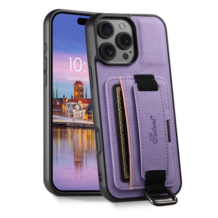 For iPhone 16 Pro Suteni H13 Litchi Leather Wrist Strap Wallet Back Phone Case(Purple)
For iPhone 16 Pro Suteni H13 Litchi Leather Wrist Strap Wallet Back Phone Case(Purple)