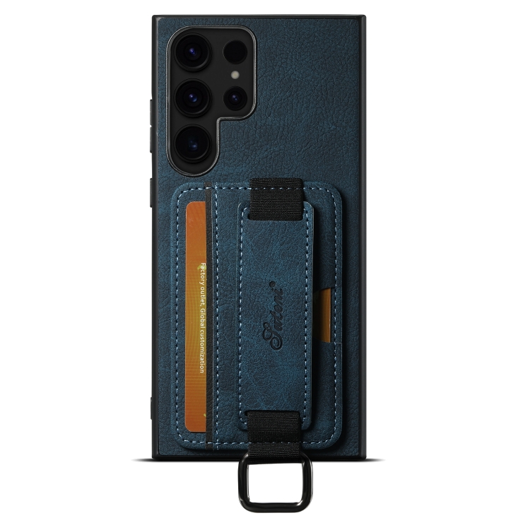 For Samsung Galaxy S22 Ultra 5G Suteni H13 Litchi Leather Wrist Strap Wallet Back Phone Case(Blue)
For Samsung Galaxy S22 Ultra 5G Suteni H13 Litchi Leather Wrist Strap Wallet Back Phone Case(Blue)