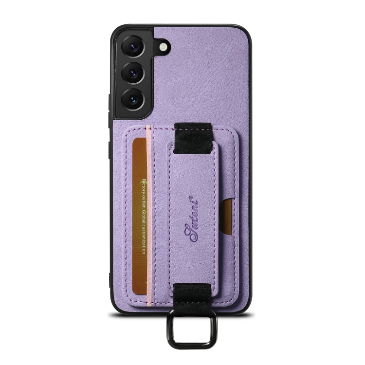 For Samsung Galaxy S22+ 5G Suteni H13 Litchi Leather Wrist Strap Wallet Back Phone Case(Purple)
For Samsung Galaxy S22+ 5G Suteni H13 Litchi Leather Wrist Strap Wallet Back Phone Case(Purple)