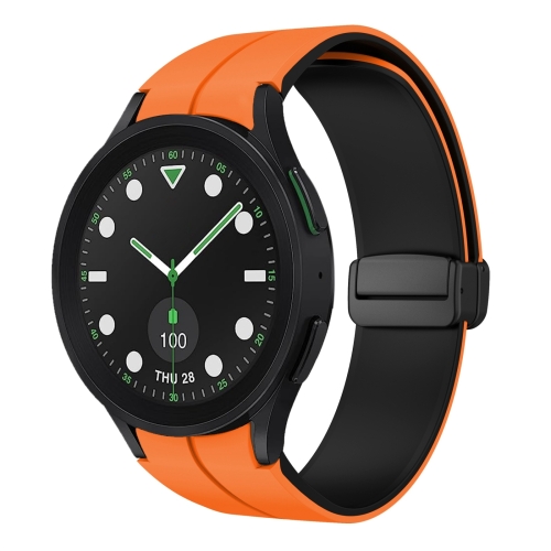For Samsung Galaxy watch 5 Pro Golf Edition Two Color Magnetic Folding Buckle Silicone Watch Band(Orange+Black)
For Samsung Galaxy watch 5 Pro Golf Edition Two Color Magnetic Folding Buckle Silicone Watch Band(Orange+Black)