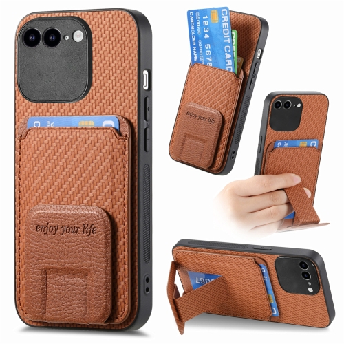For iPhone 6 Plus / 6s Plus Carbon Fiber Card Bag Fold Stand Phone Case(Brown)
For iPhone 6 Plus / 6s Plus Carbon Fiber Card Bag Fold Stand Phone Case(Brown)