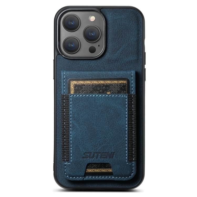 For iPhone 13 Pro Suteni H03 Litchi Leather Card Bag Stand Back Phone Case(Blue)
For iPhone 13 Pro Suteni H03 Litchi Leather Card Bag Stand Back Phone Case(Blue)