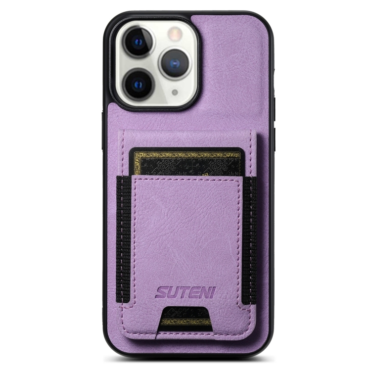 For iPhone 11 Pro Suteni H03 Litchi Leather Card Bag Stand Back Phone Case(Purple)
For iPhone 11 Pro Suteni H03 Litchi Leather Card Bag Stand Back Phone Case(Purple)