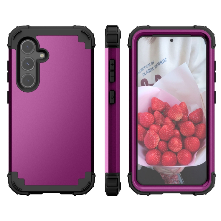 For Samsung Galaxy S24 5G 3 in 1 Silicone Hybrid PC Shockproof Phone Case(Dark Purple)
For Samsung Galaxy S24 5G 3 in 1 Silicone Hybrid PC Shockproof Phone Case(Dark Purple)