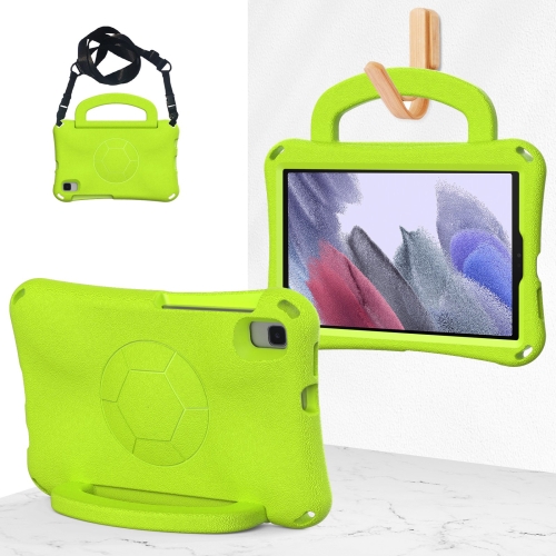 

For Samsung Galaxy Tab A7 Lite 8.7 T220/T225 Handle Football Shaped EVA Shockproof Tablet Case(Grass Green)