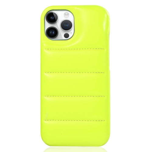 

For iPhone 14 Pro Laser Aurora Down Jacket All-inclusive Phone Case(Green)