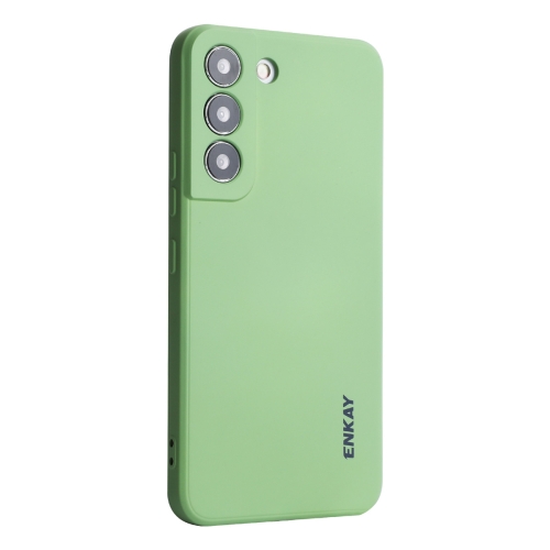 

For Samsung Galaxy S24 5G ENKAY Liquid Silicone Soft Shockproof Phone Case(Light Green)