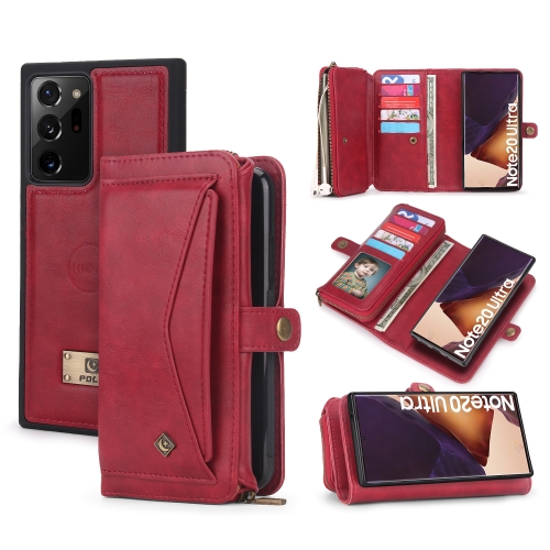 For Samsung Galaxy Note20 Ultra Multi-functional Zipper Wallet Leather Phone Case(Red)
For Samsung Galaxy Note20 Ultra Multi-functional Zipper Wallet Leather Phone Case(Red)